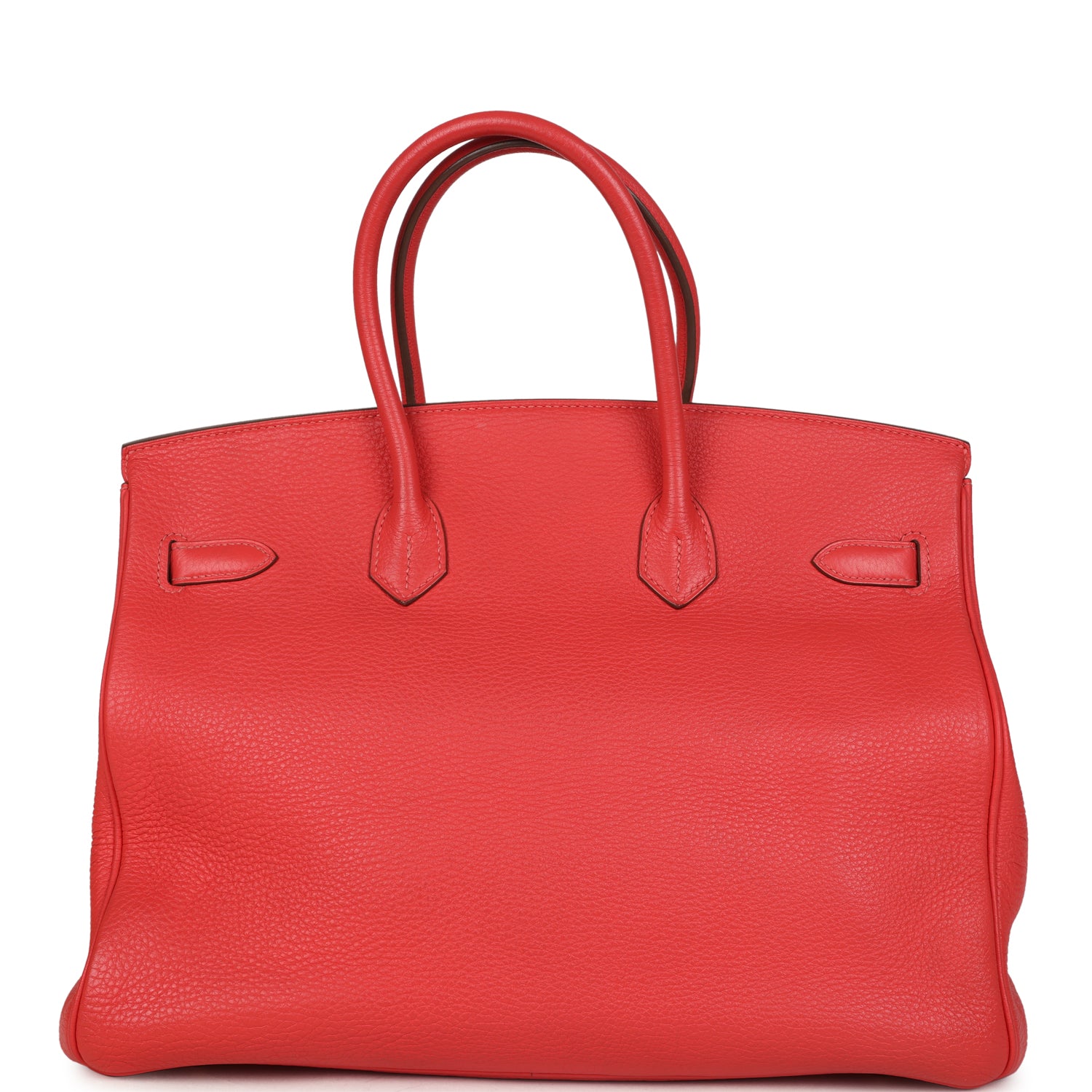 Pre-owned Hermes Birkin 35 Geranium Togo Gold Hardware