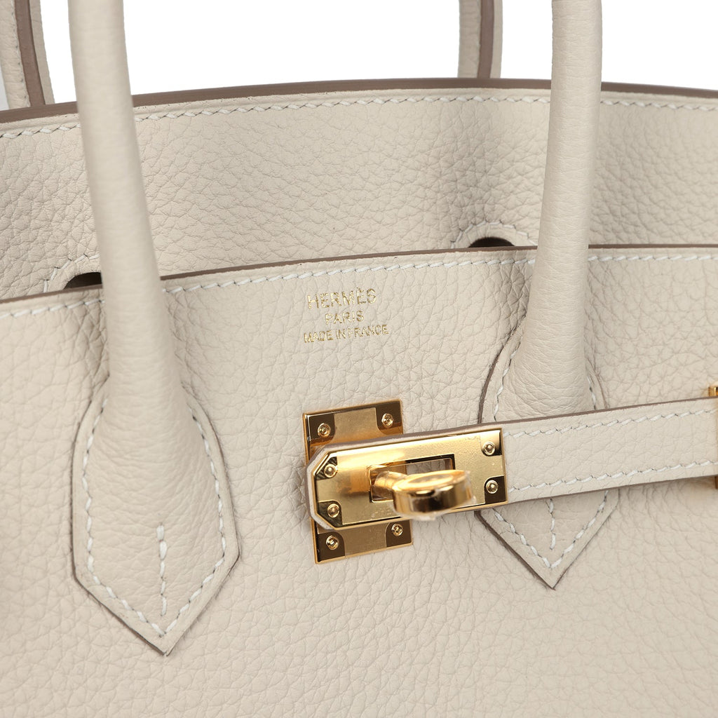 Hermes Birkin 25 Craie Togo Gold Hardware