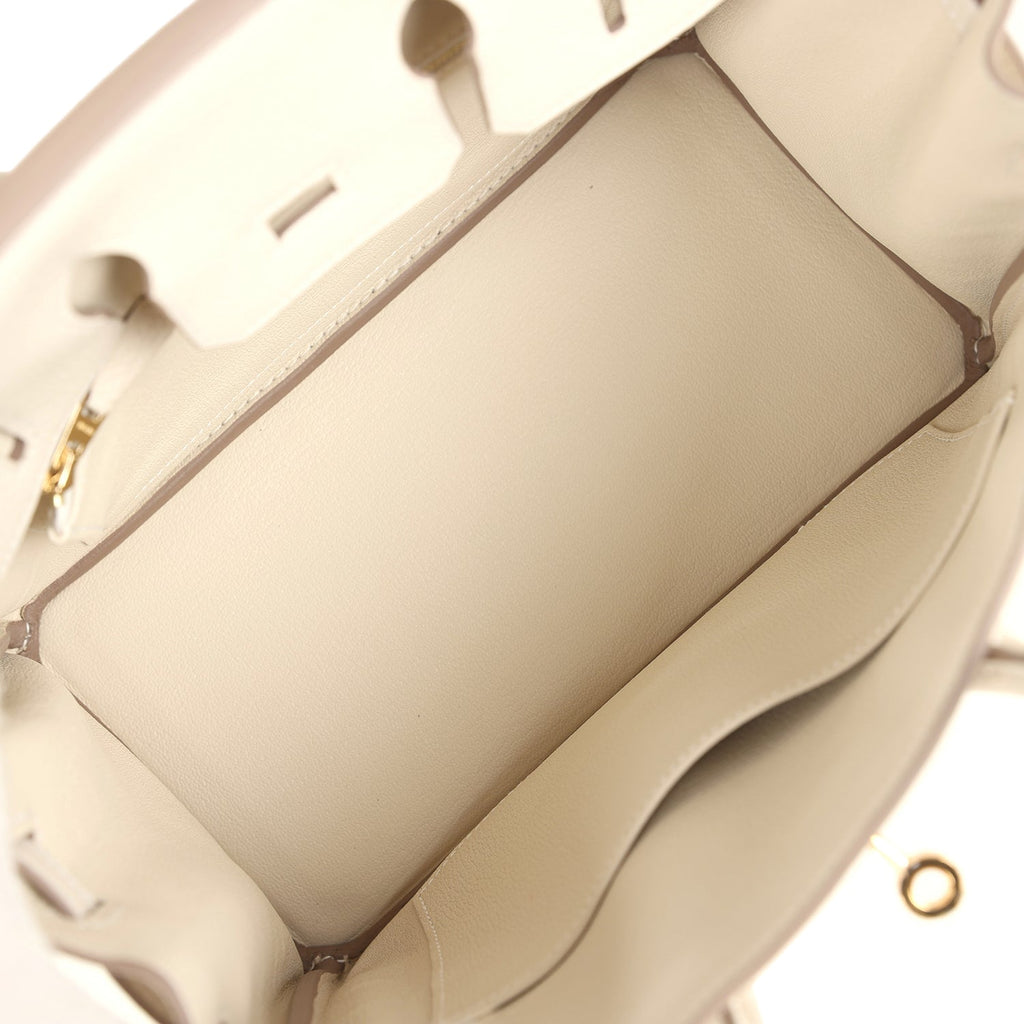 Hermes Birkin 25 Craie Togo Gold Hardware