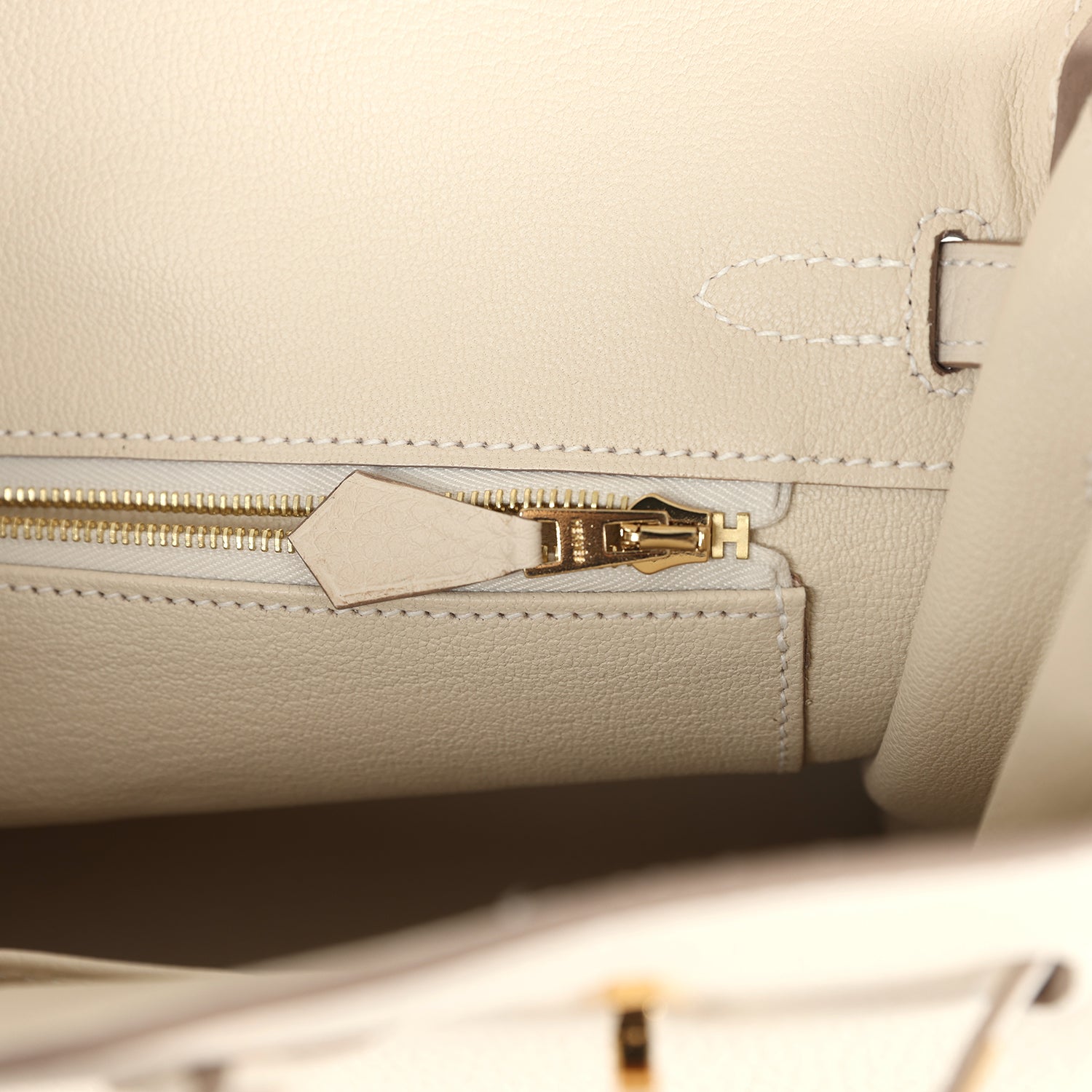 Hermes Birkin 25 Craie Togo Gold Hardware