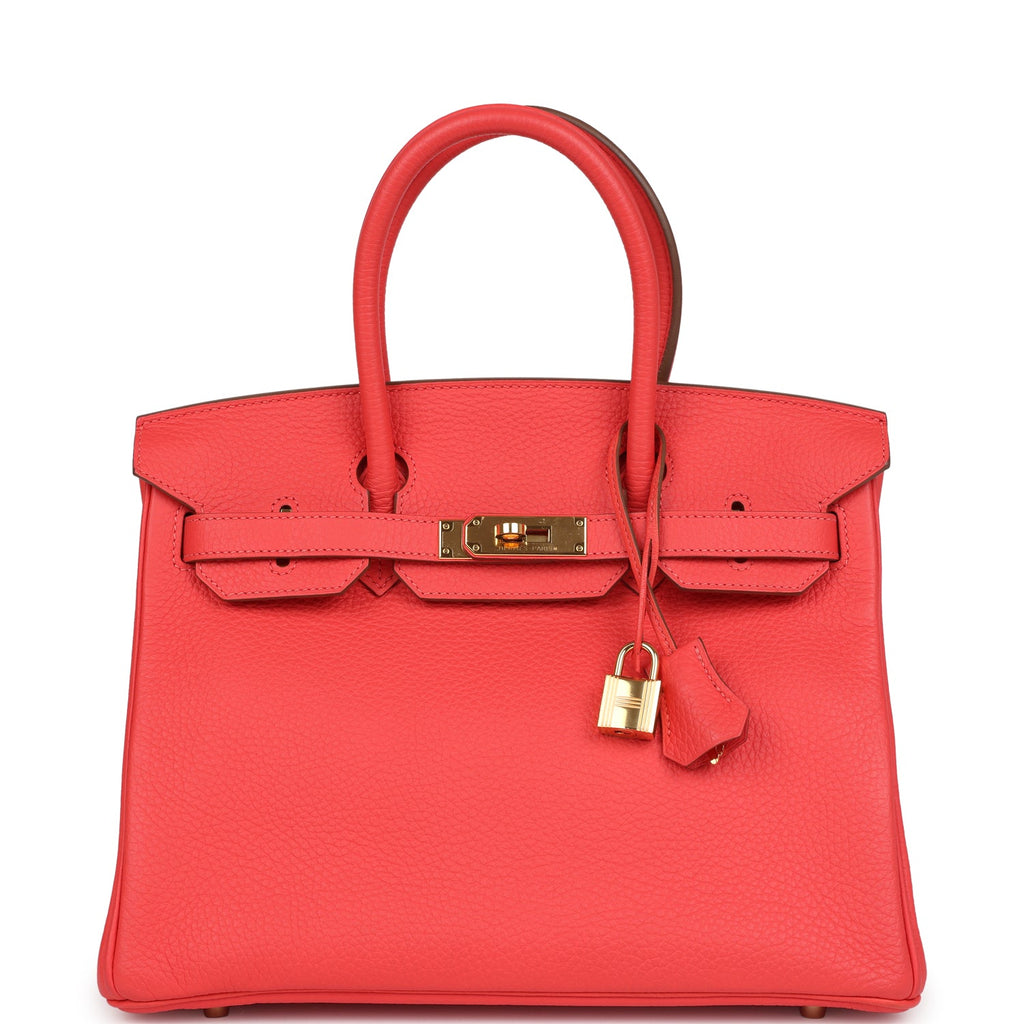 New Hermes Birkin 30 Bougainvillea Clemence Gold Hardware