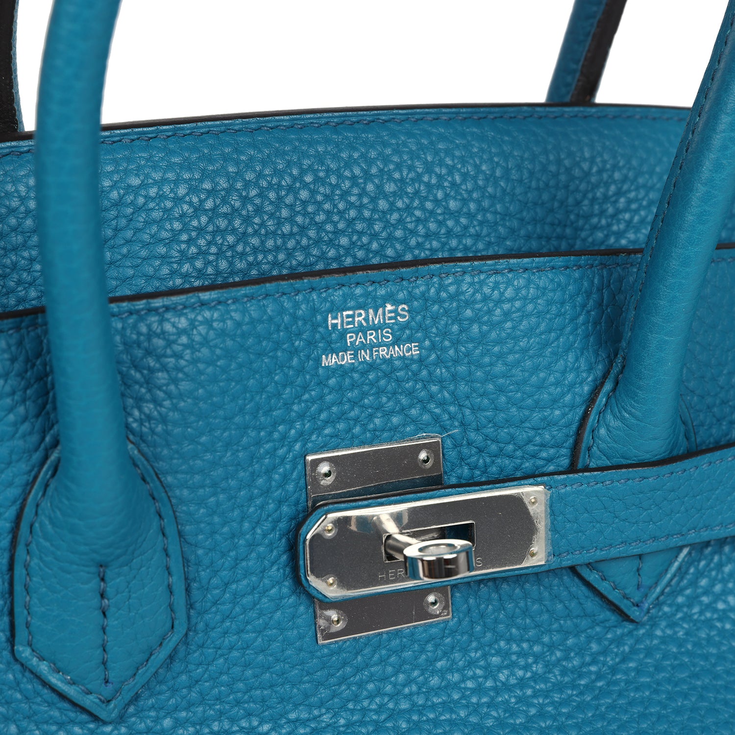 New Hermes Birkin 35 Bleu Izmir Verso Clemence Palladium Hardware