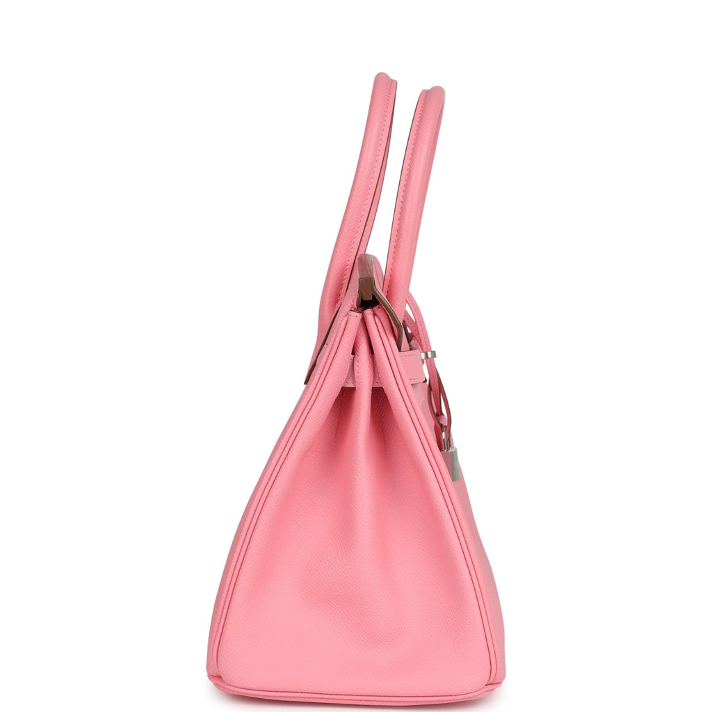New Hermes Birkin 30 Rose Confetti Epsom Palladium Hardware