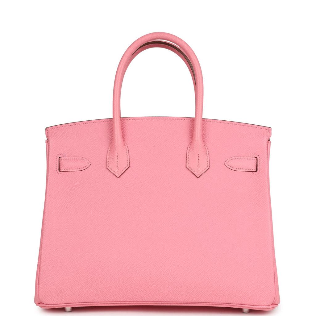 New Hermes Birkin 30 Rose Confetti Epsom Palladium Hardware