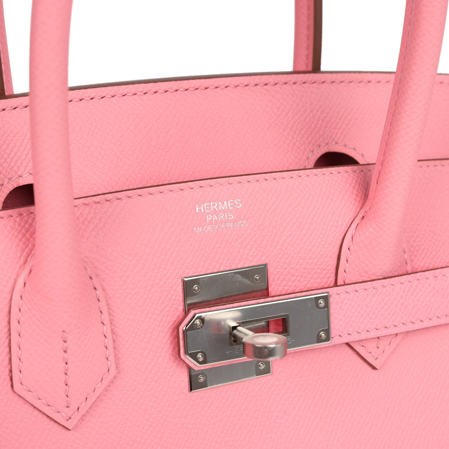 New Hermes Birkin 30 Rose Confetti Epsom Palladium Hardware