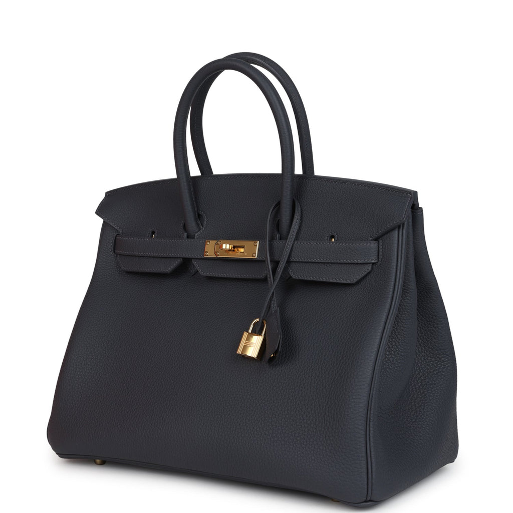 Hermes Birkin 35 Ardoise Togo Gold Hardware
