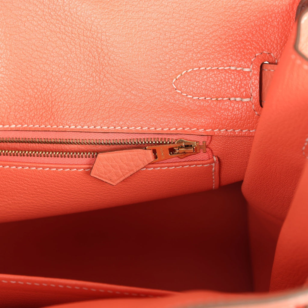 Pre-owned Hermes Birkin 30 Crevette Clemence Gold Hardware
