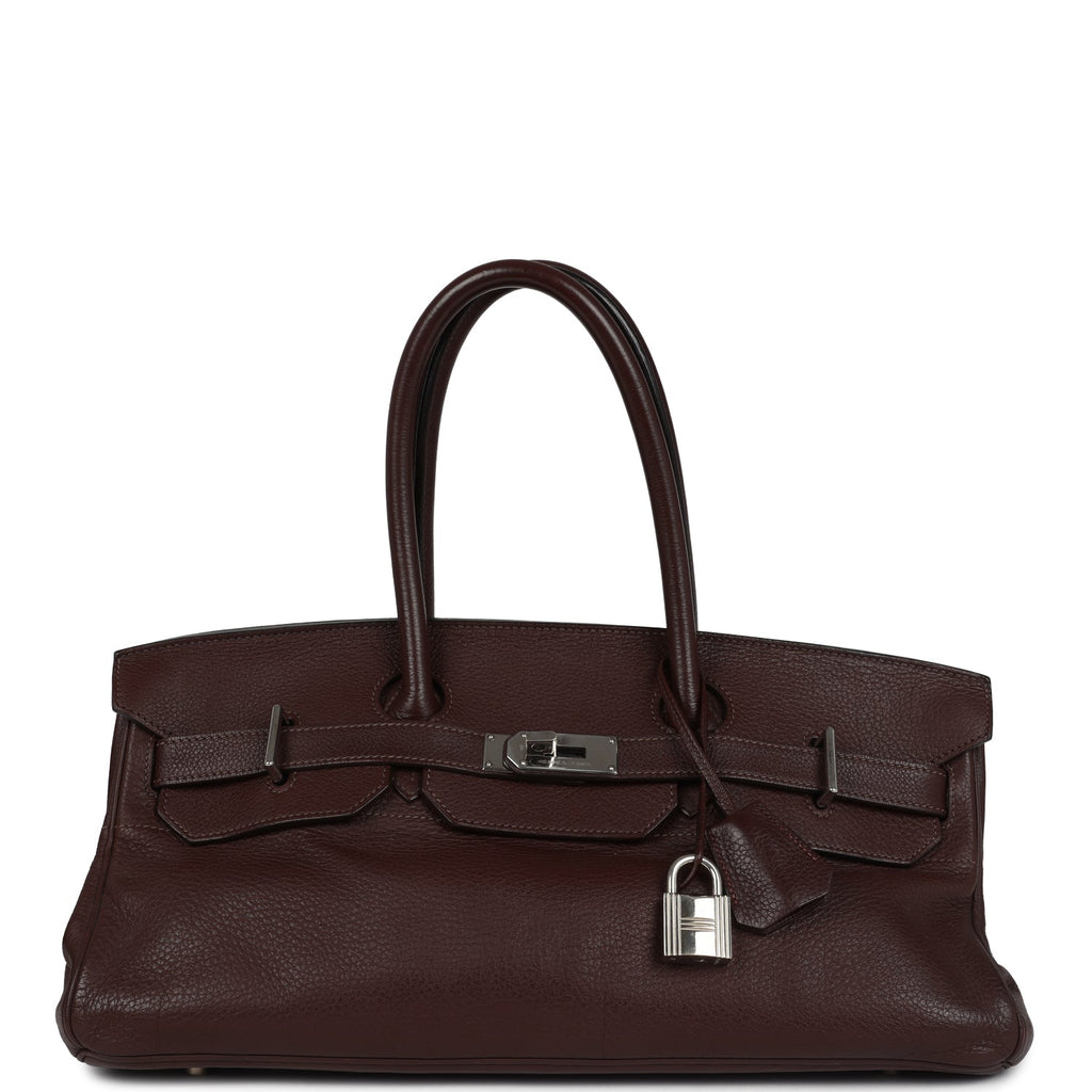 New Hermes Shoulder Birkin 42 JPG Havane Clemence Palladium Hardware