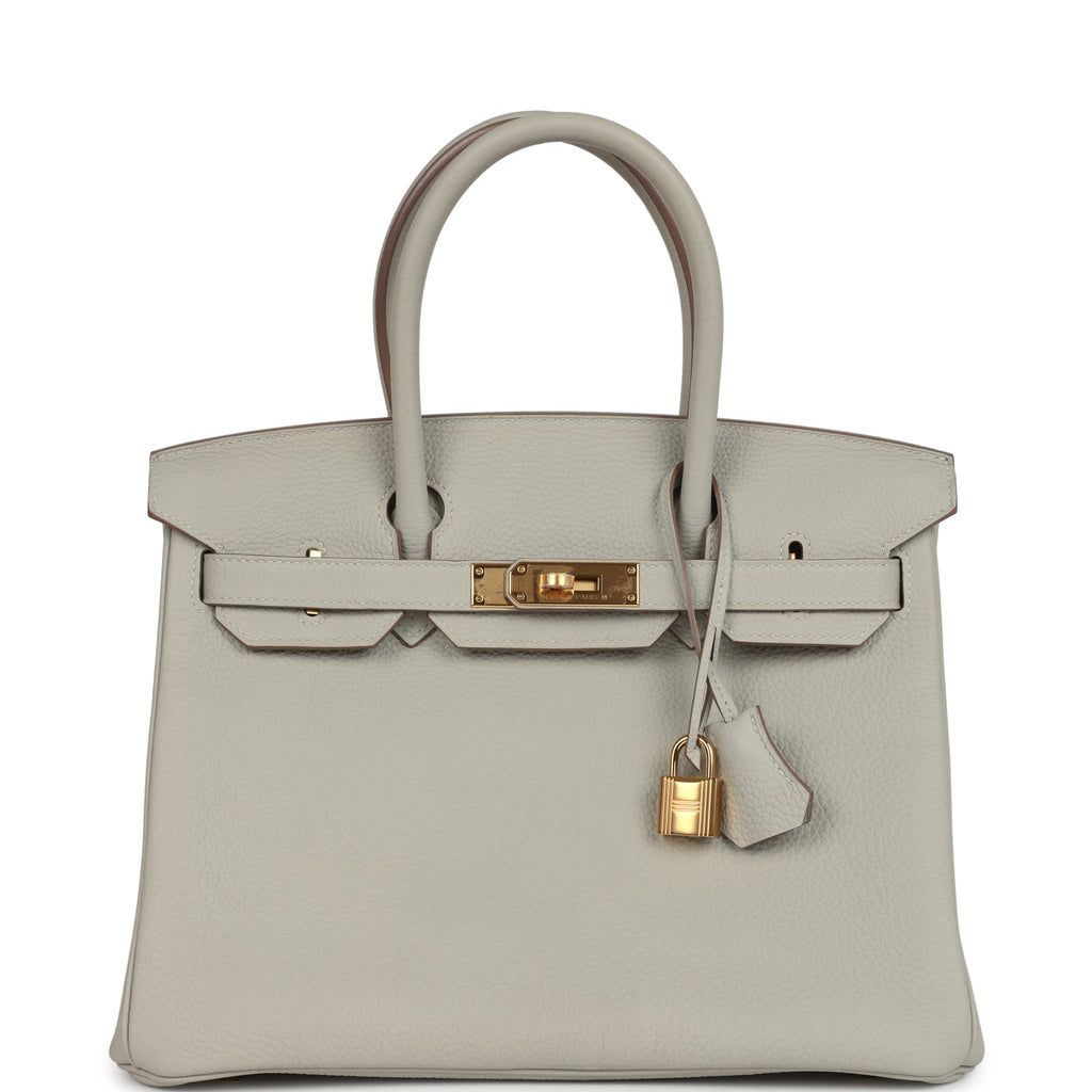 New Hermes Birkin 30 Gris Perle Togo Gold Hardware