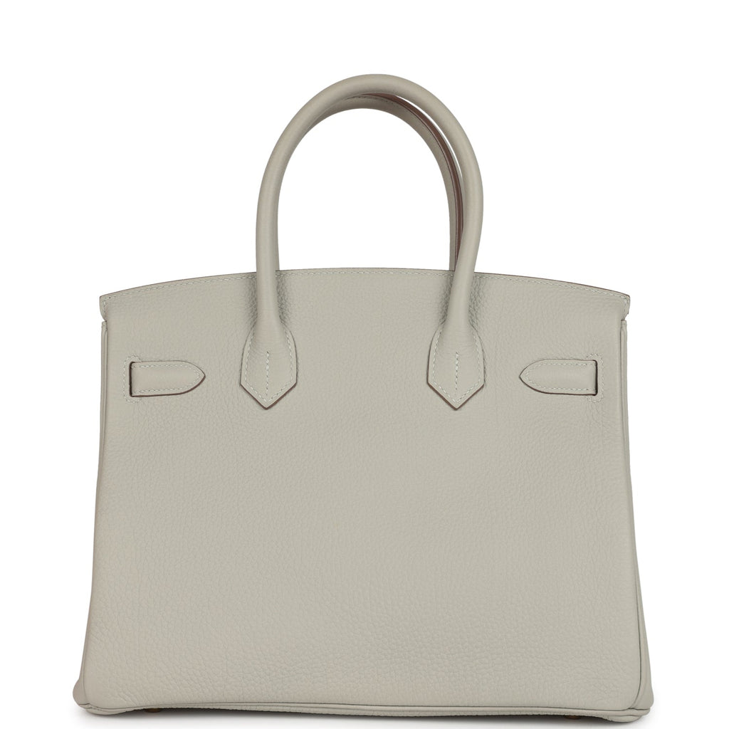 New Hermes Birkin 30 Gris Perle Togo Gold Hardware