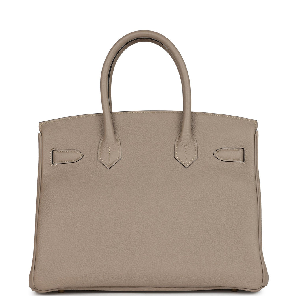 Hermes Birkin 30 Gris Tourterelle Togo Gold Hardware
