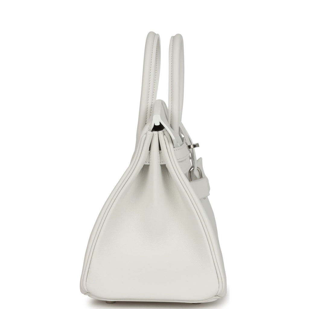 Hermes Birkin 25 New White Swift Palladium Hardware