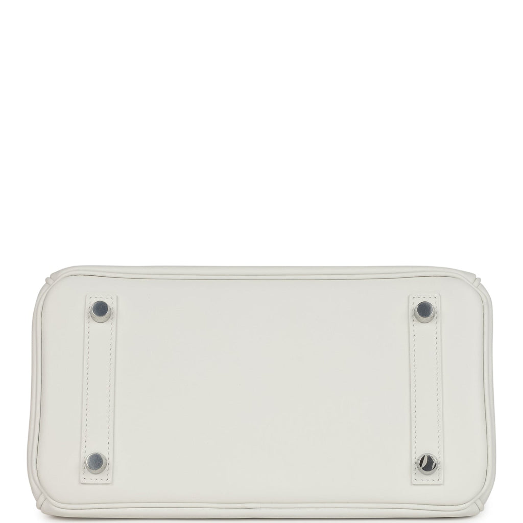Hermes Birkin 25 New White Swift Palladium Hardware