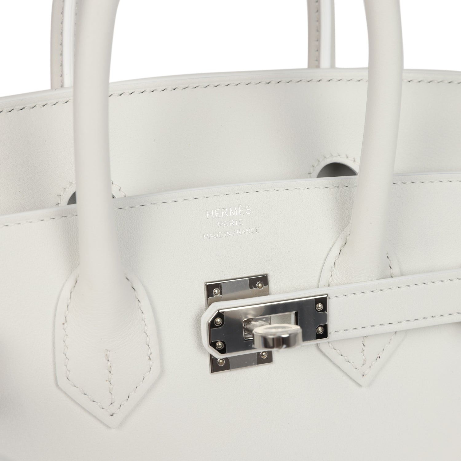 Hermes Birkin 25 New White Swift Palladium Hardware
