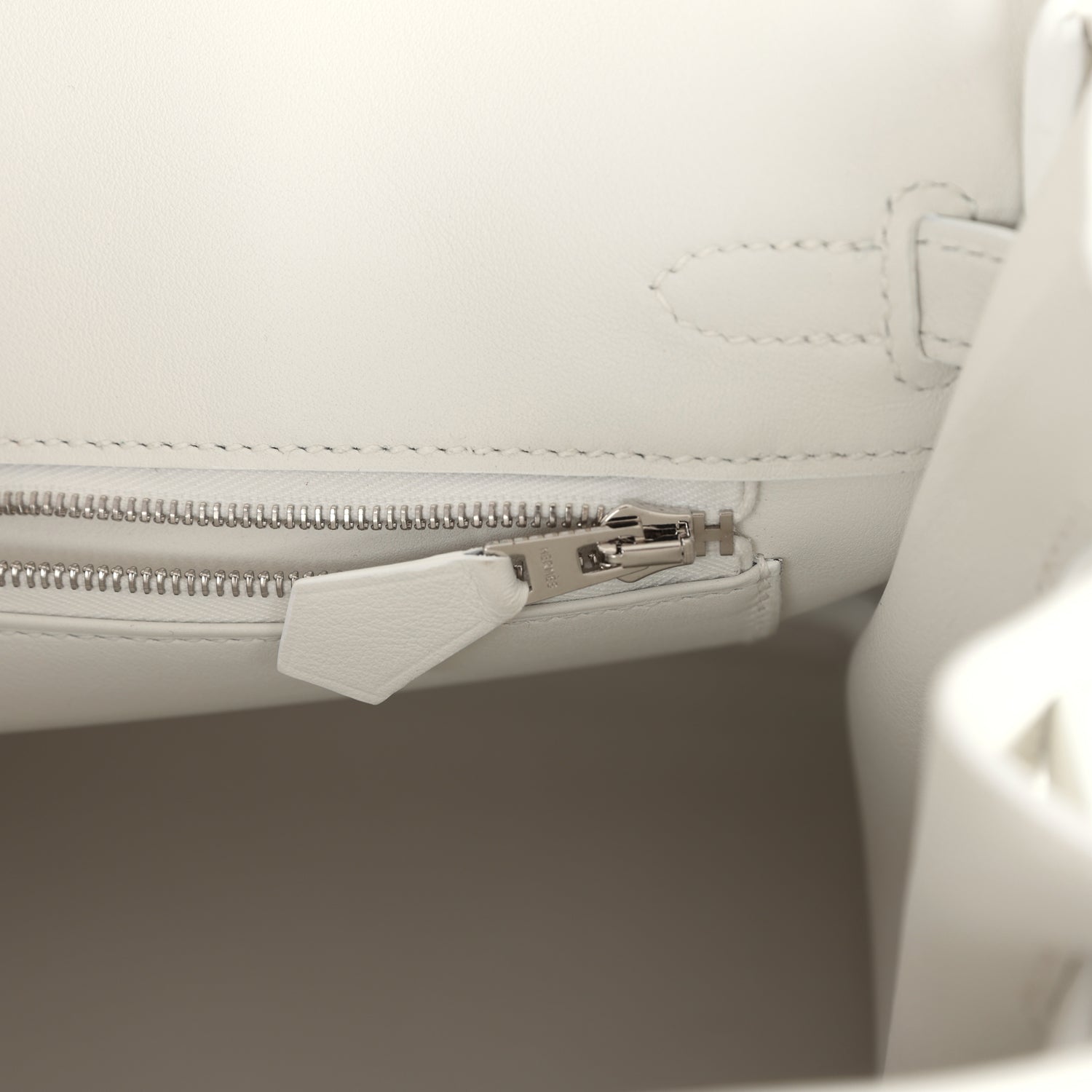 Hermes Birkin 25 New White Swift Palladium Hardware
