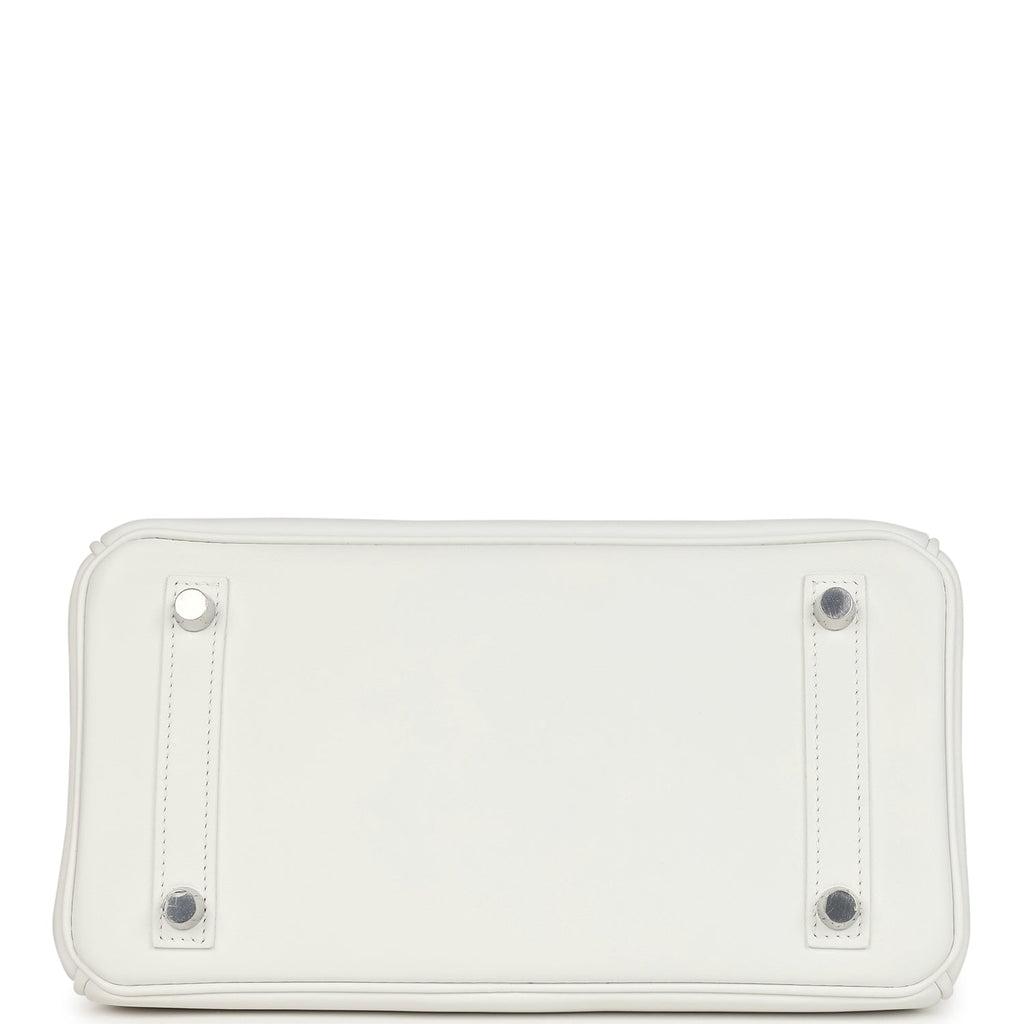 Hermes Birkin 25 New White Swift Palladium Hardware