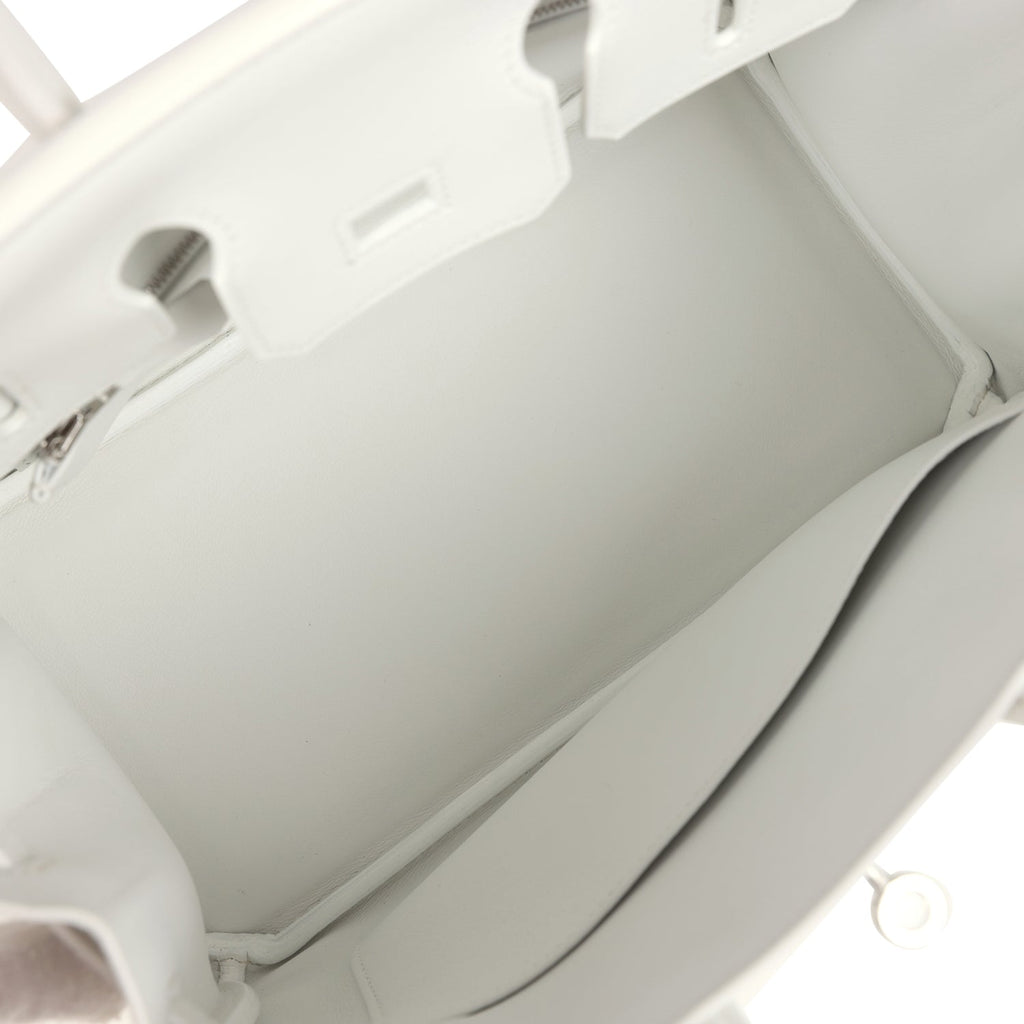 Hermes Birkin 25 New White Swift Palladium Hardware