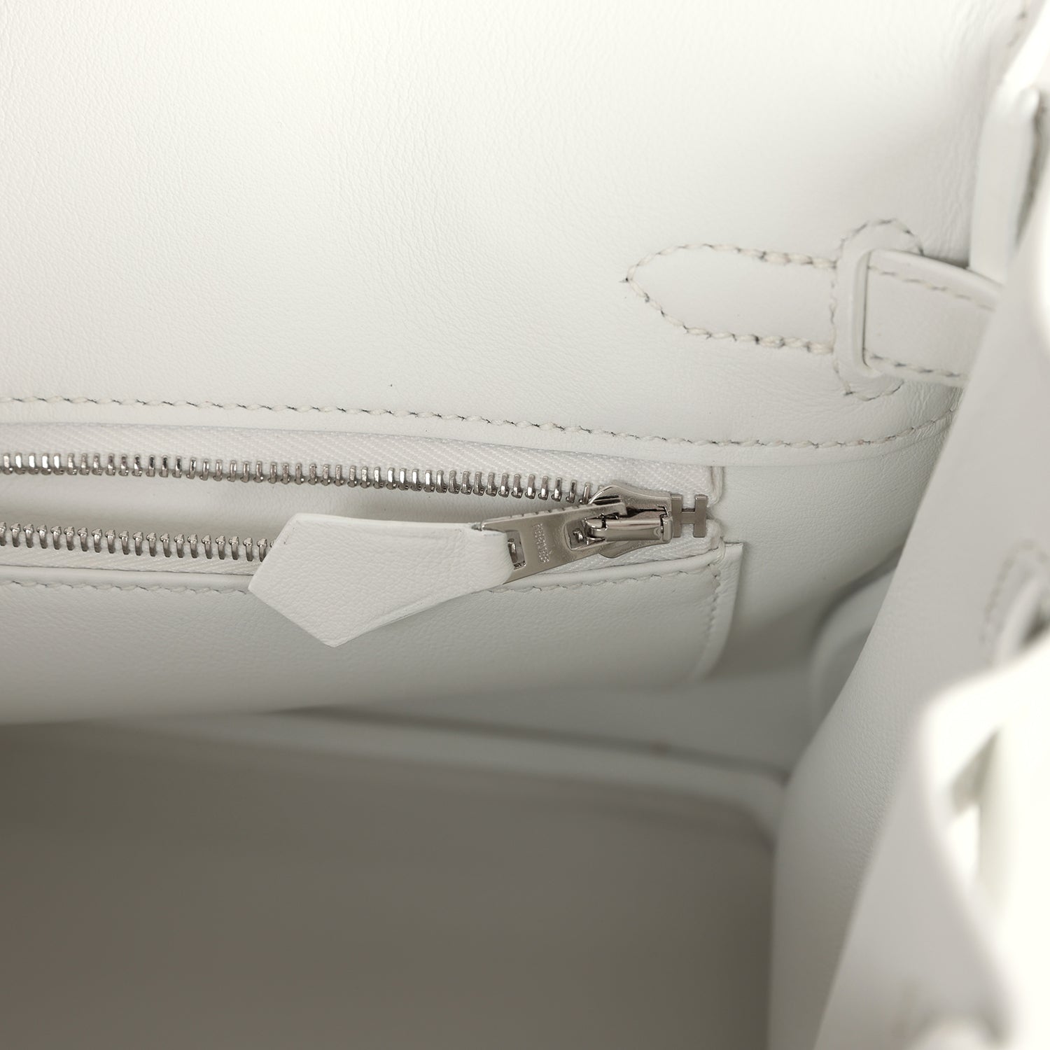Hermes Birkin 25 New White Swift Palladium Hardware