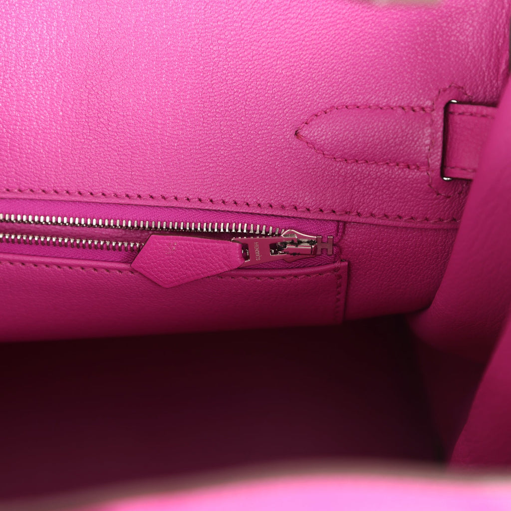 Pre-owned Hermes Birkin 30 Magnolia Novillo Palladium Hardware