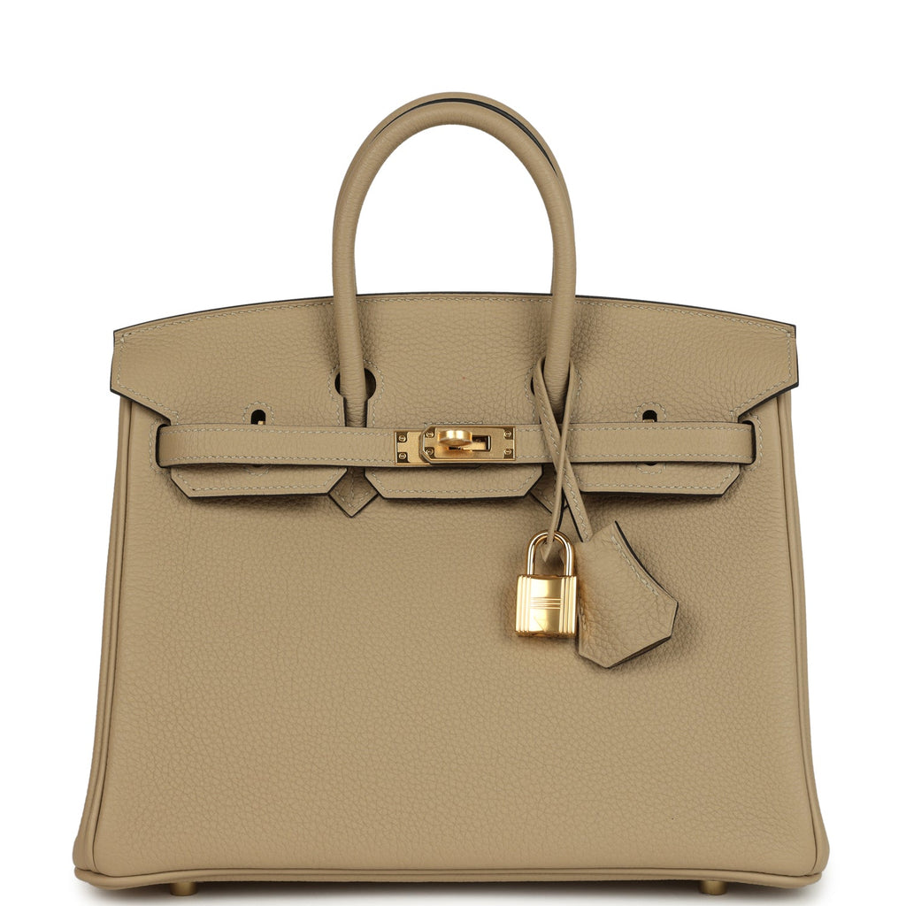 Hermes Birkin 25 Trench Togo Gold Hardware
