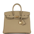 Hermes Birkin 25 Trench Togo Gold Hardware