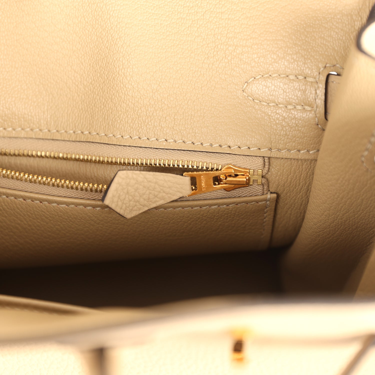 Hermes Birkin 25 Trench Togo Gold Hardware