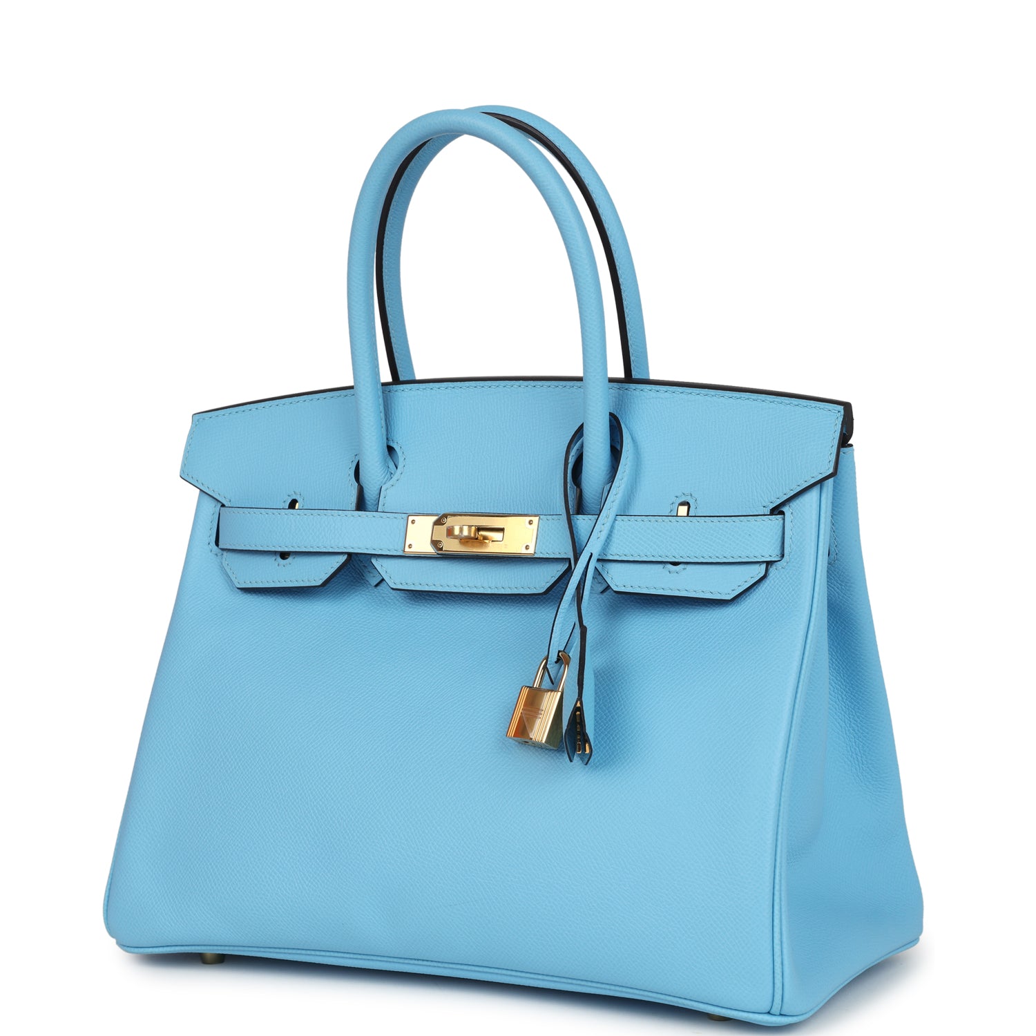 Hermes Birkin 30 Celeste Epsom Gold Hardware