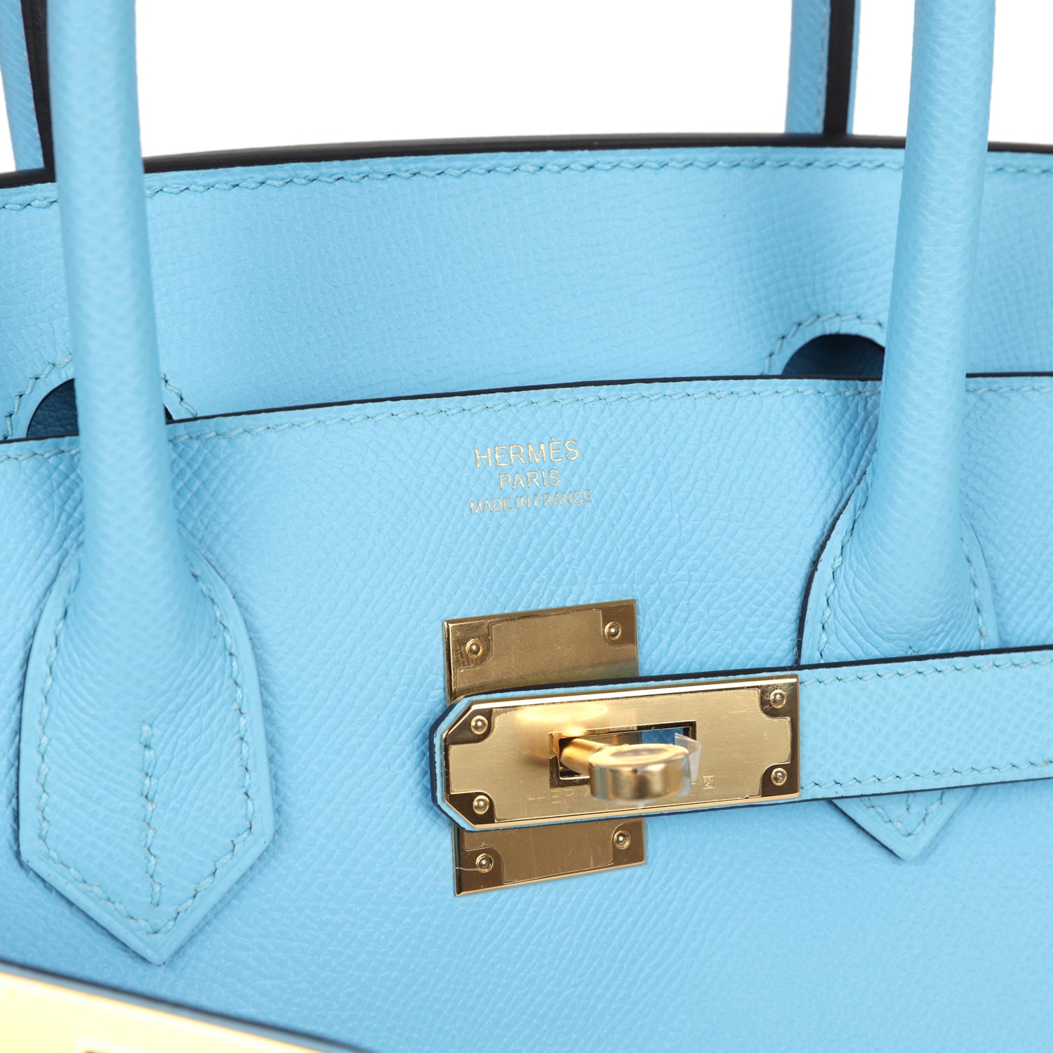 Hermes Birkin 30 Celeste Epsom Gold Hardware
