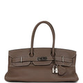 New Hermes Shoulder Birkin 42 JPG Etoupe Clemence Palladium Hardware