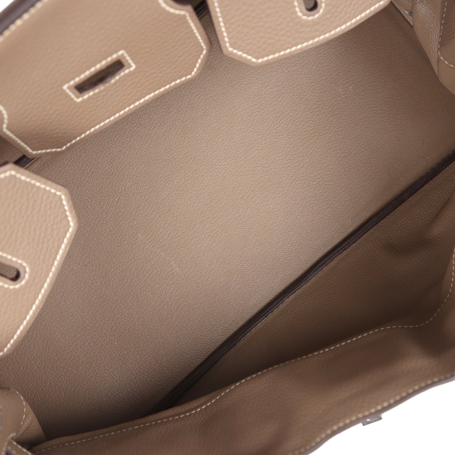 New Hermes Shoulder Birkin 42 JPG Etoupe Clemence Palladium Hardware