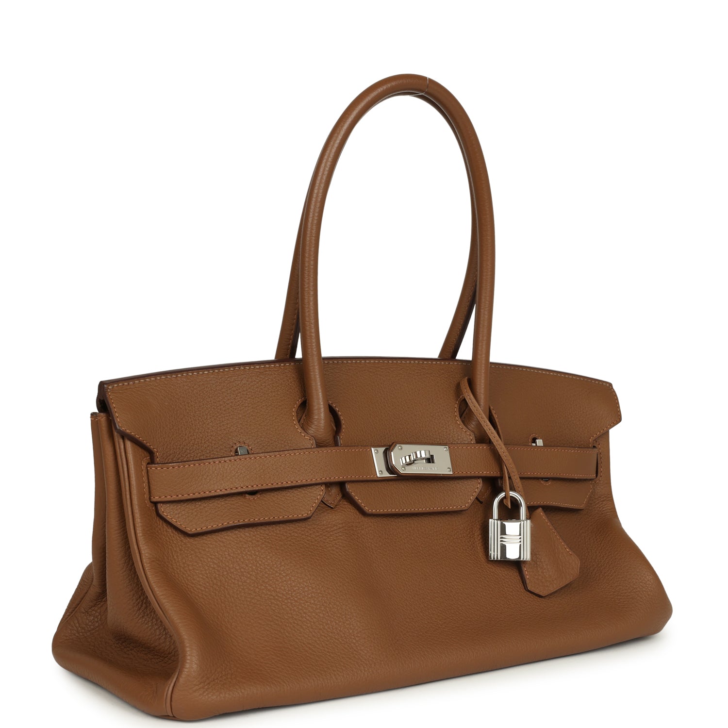 New Hermes Shoulder Birkin 42 JPG Alezan Clemence Palladium Hardware