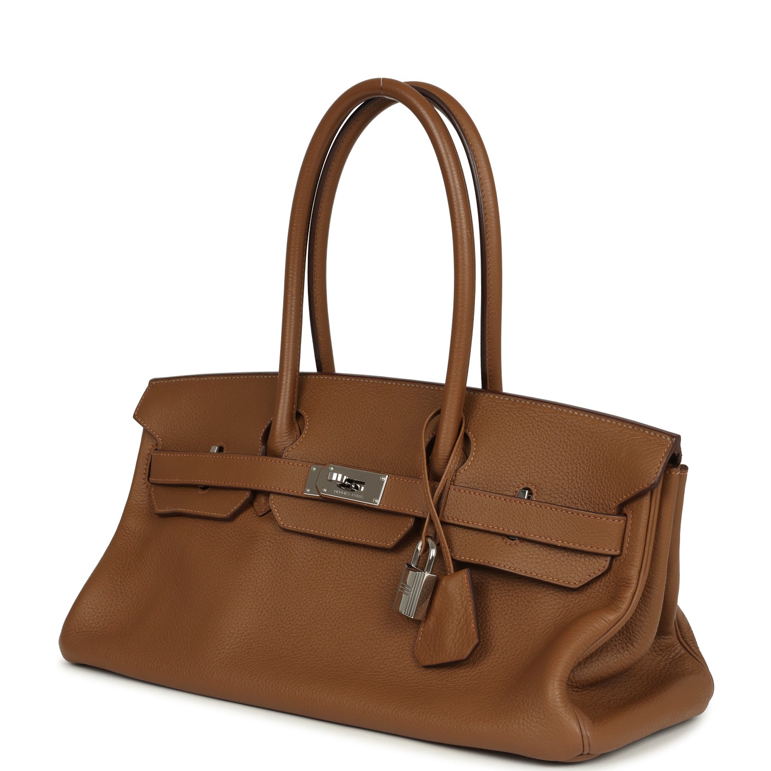 New Hermes Shoulder Birkin 42 JPG Alezan Clemence Palladium Hardware