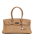 New Hermes Shoulder Birkin 42 JPG Tabac Camel Clemence Palladium Hardware