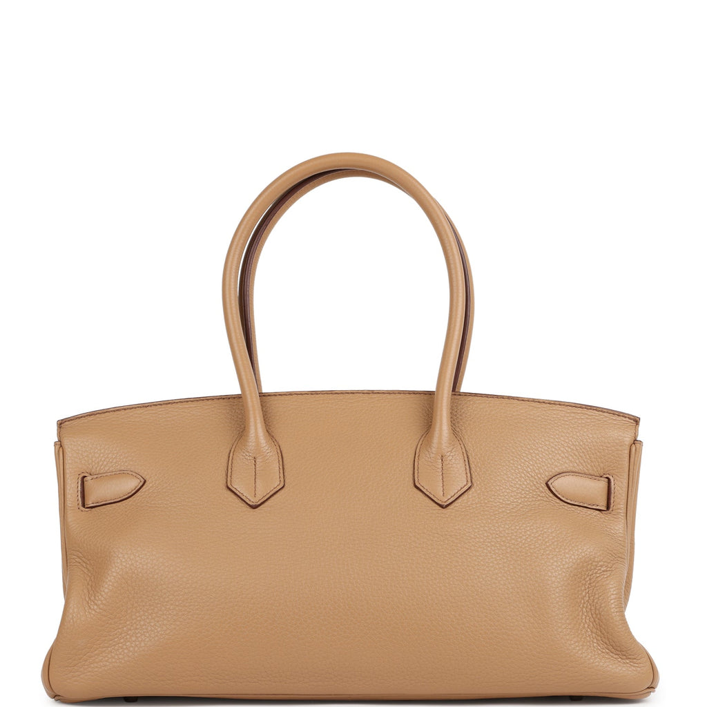 New Hermes Shoulder Birkin 42 JPG Tabac Camel Clemence Palladium Hardware