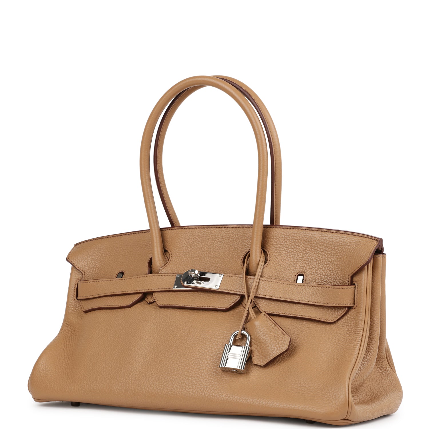 New Hermes Shoulder Birkin 42 JPG Tabac Camel Clemence Palladium Hardware