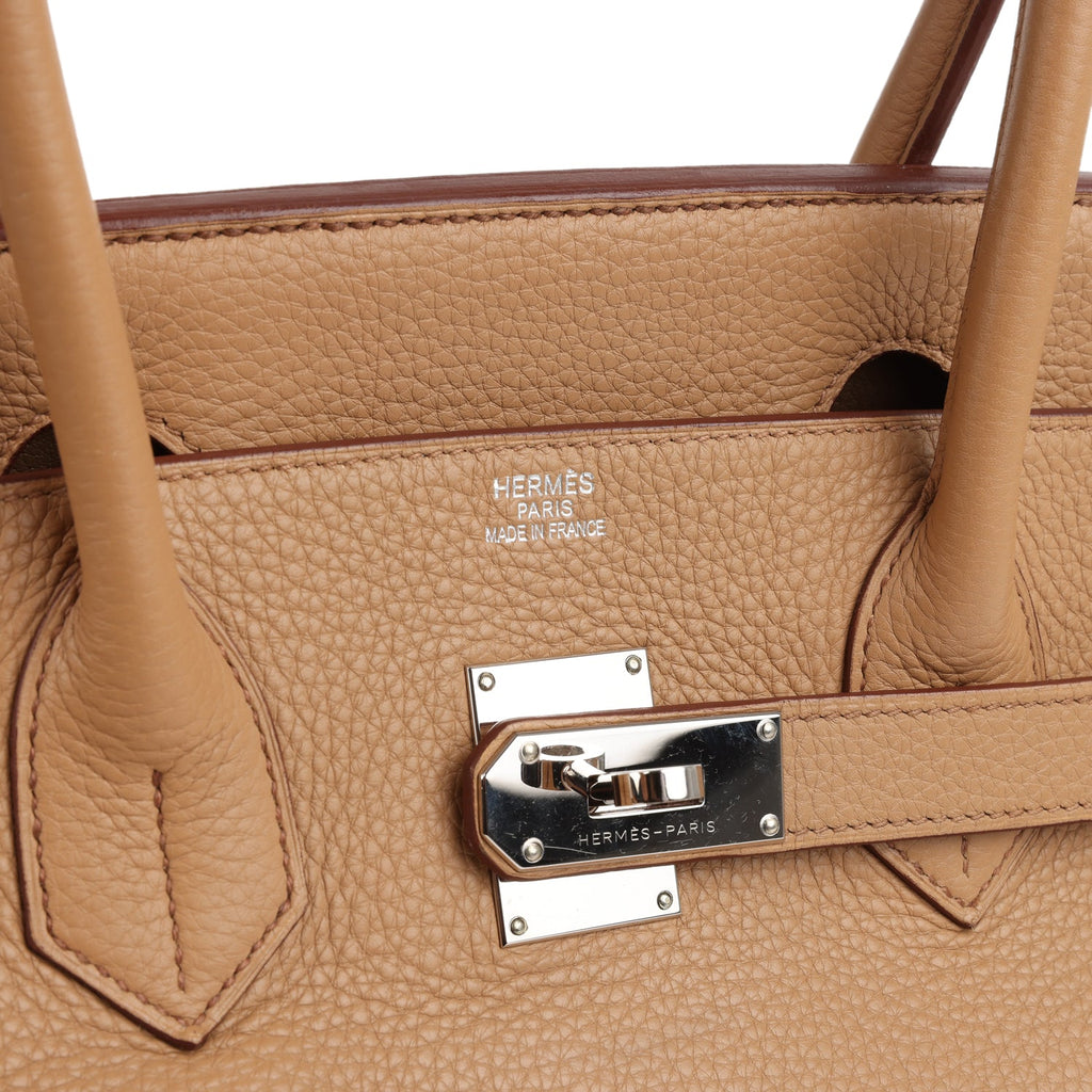 New Hermes Shoulder Birkin 42 JPG Tabac Camel Clemence Palladium Hardware