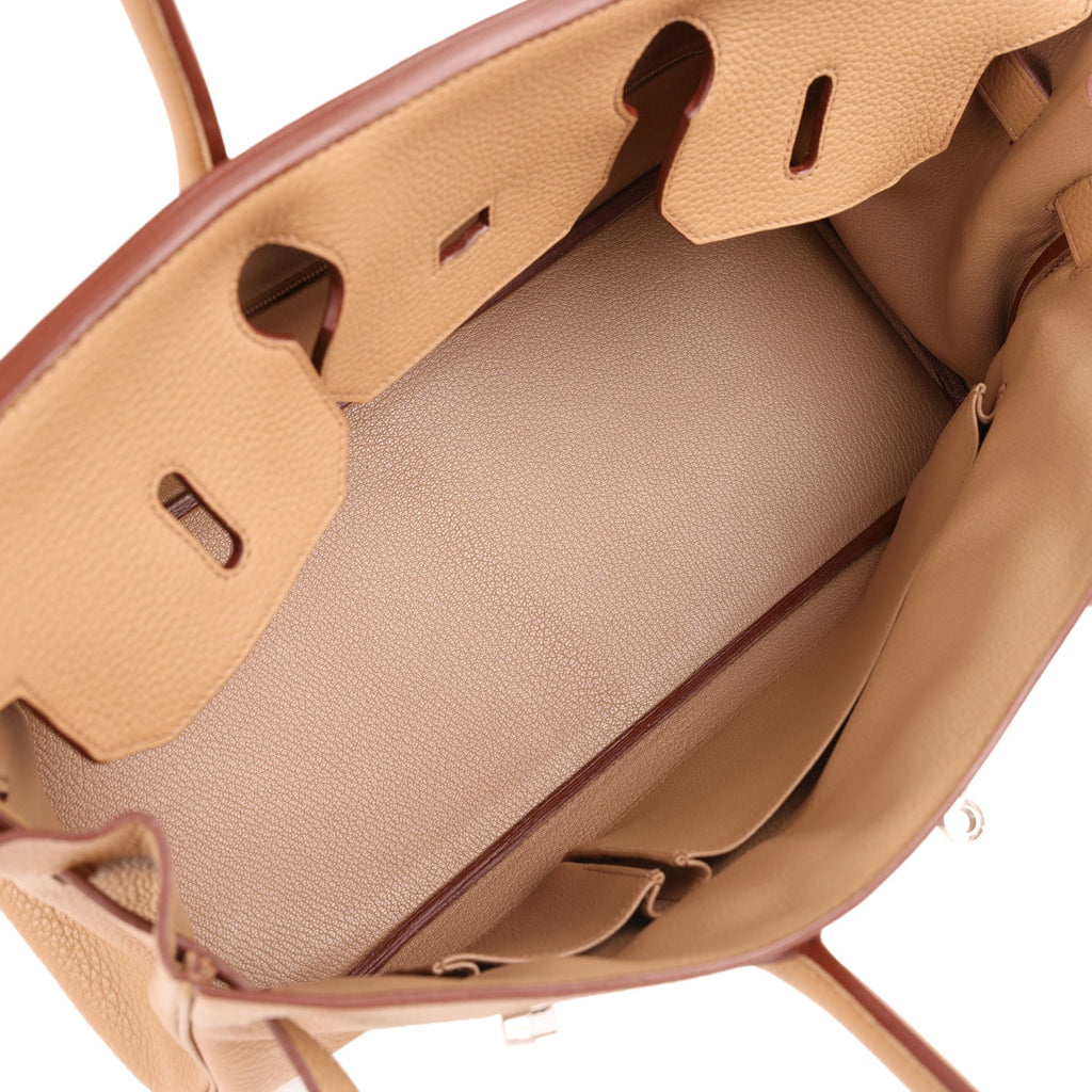 New Hermes Shoulder Birkin 42 JPG Tabac Camel Clemence Palladium Hardware