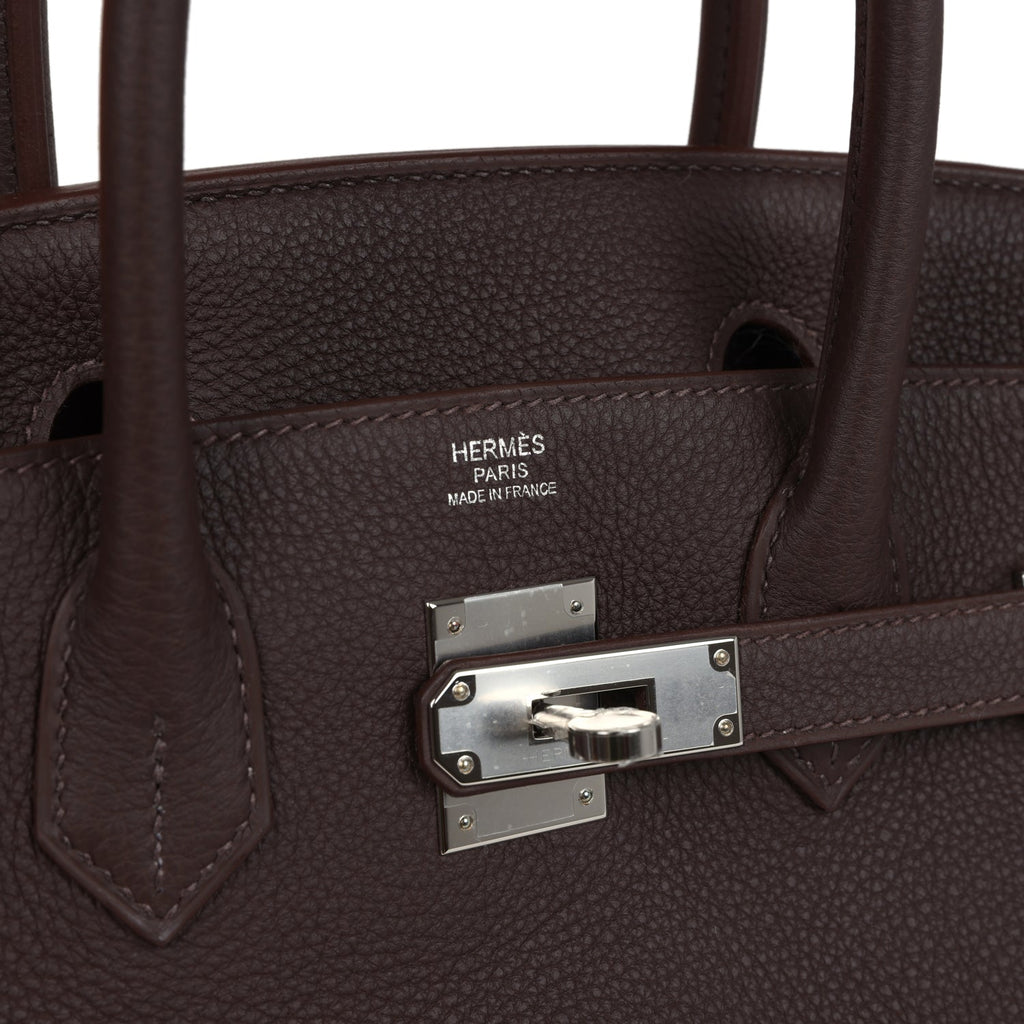 Hermes Birkin 30 Chocolate Togo Palladium Hardware