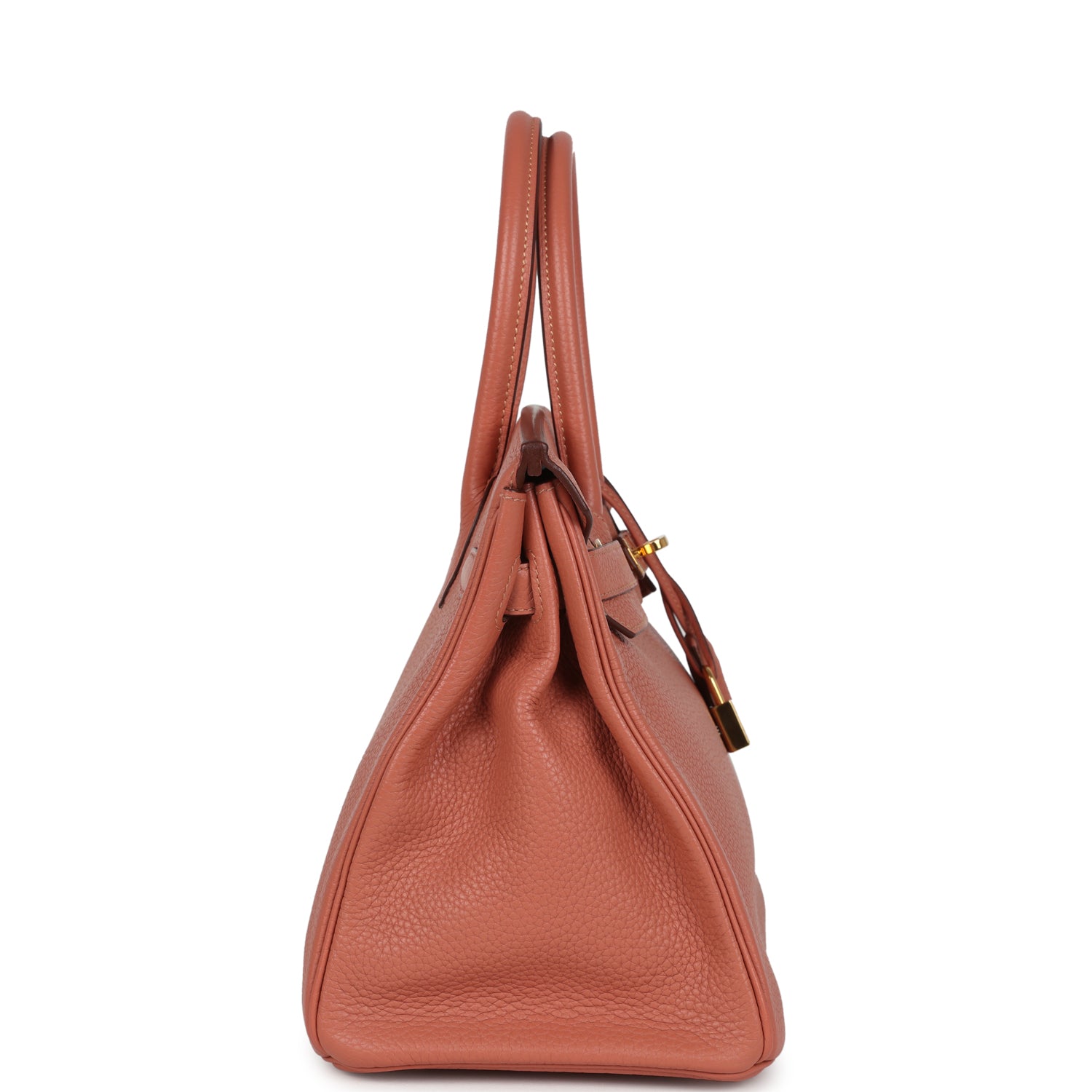 New Hermes Birkin 30 Rose Tea Clemence Gold Hardware