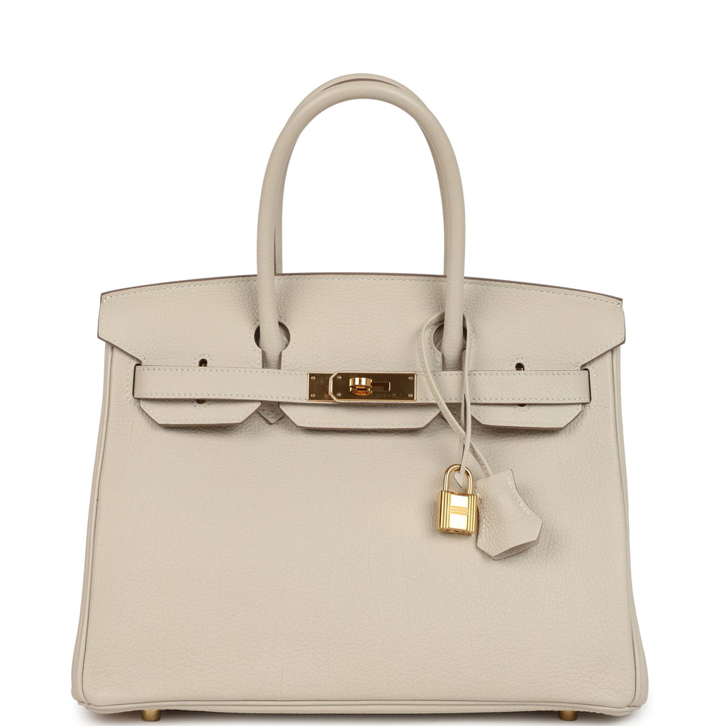 Hermes Birkin 30 Craie Togo Gold Hardware