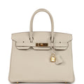 Hermes Birkin 30 Craie Togo Gold Hardware