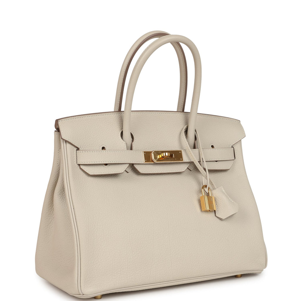 Hermes Birkin 30 Craie Togo Gold Hardware