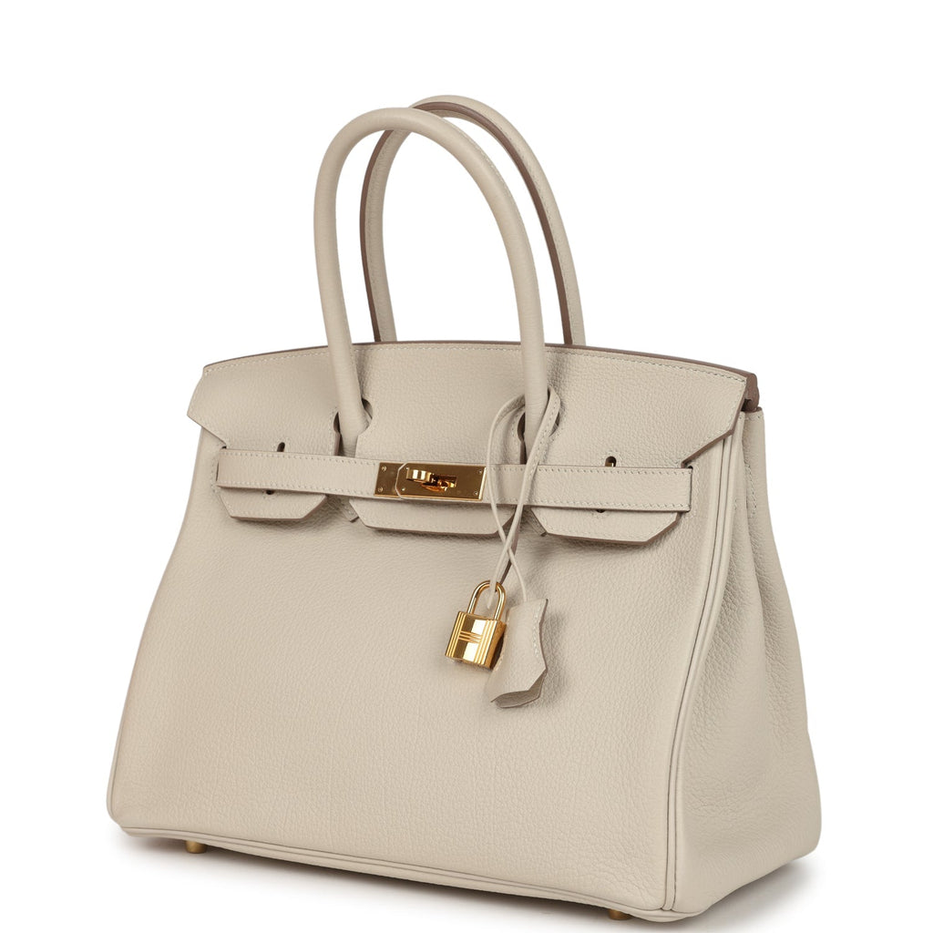 Hermes Birkin 30 Craie Togo Gold Hardware