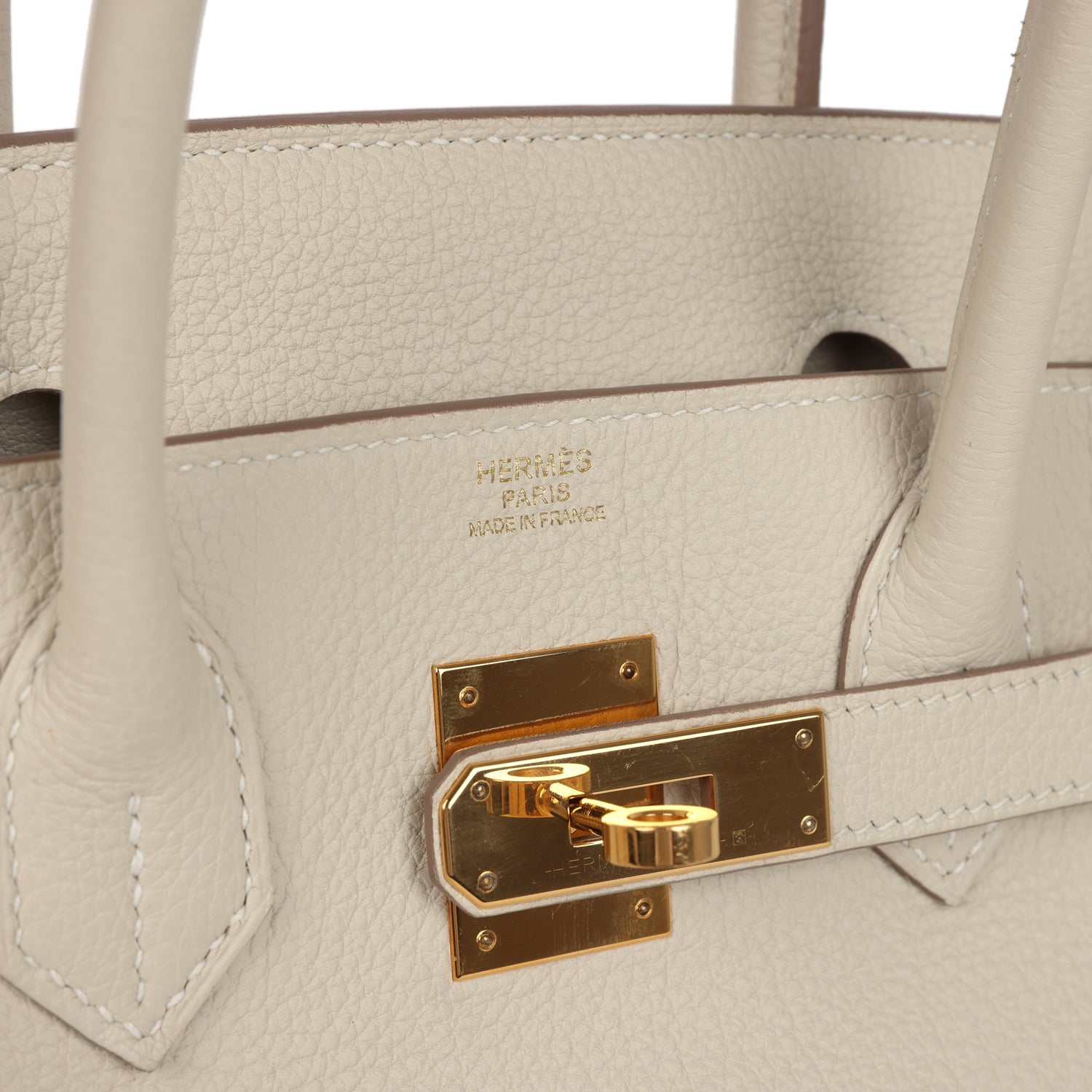 Hermes Birkin 30 Craie Togo Gold Hardware