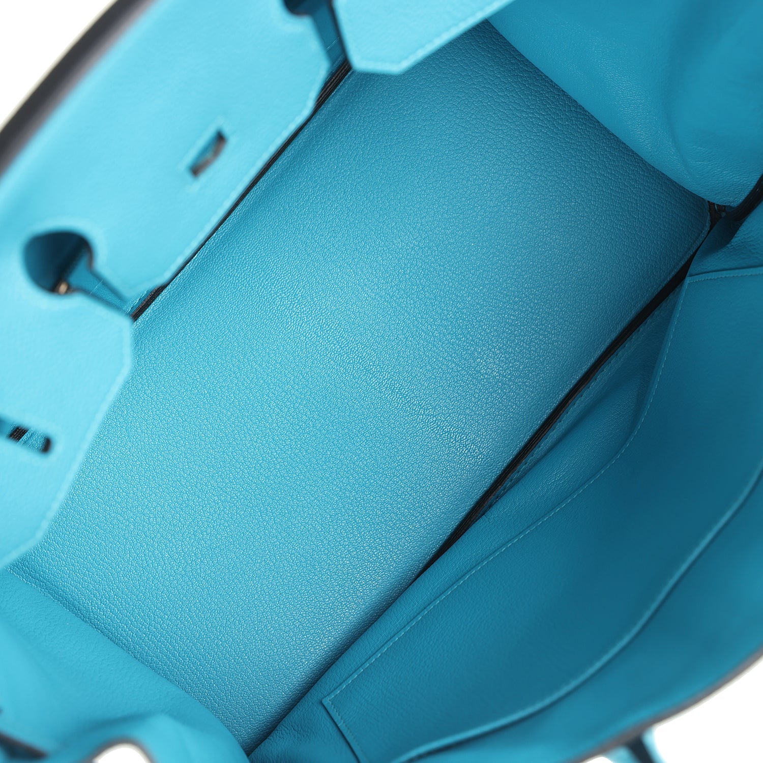 Pre-owned Hermes Birkin 35 Turquoise Togo Palladium Hardware