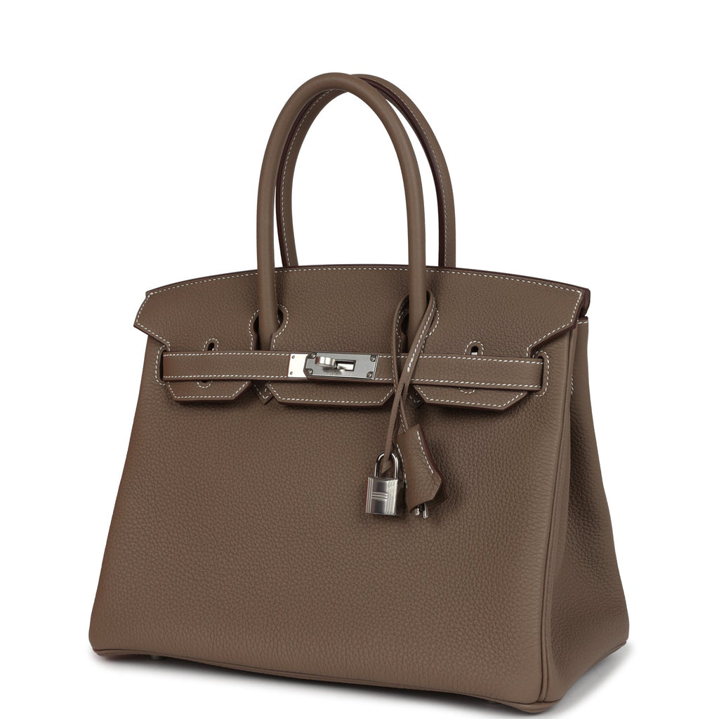 Hermes Birkin 30 Etoupe Togo Palladium Hardware