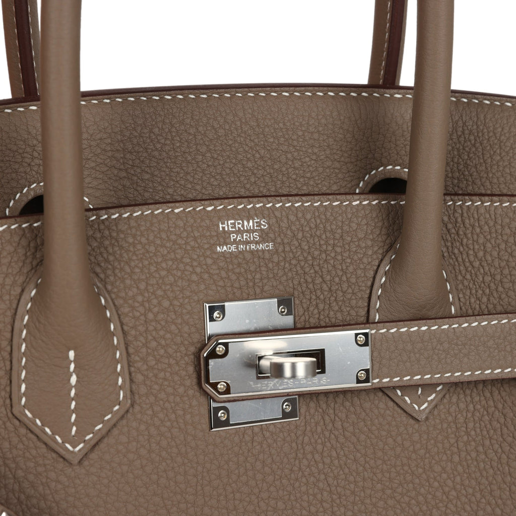 Hermes Birkin 30 Etoupe Togo Palladium Hardware