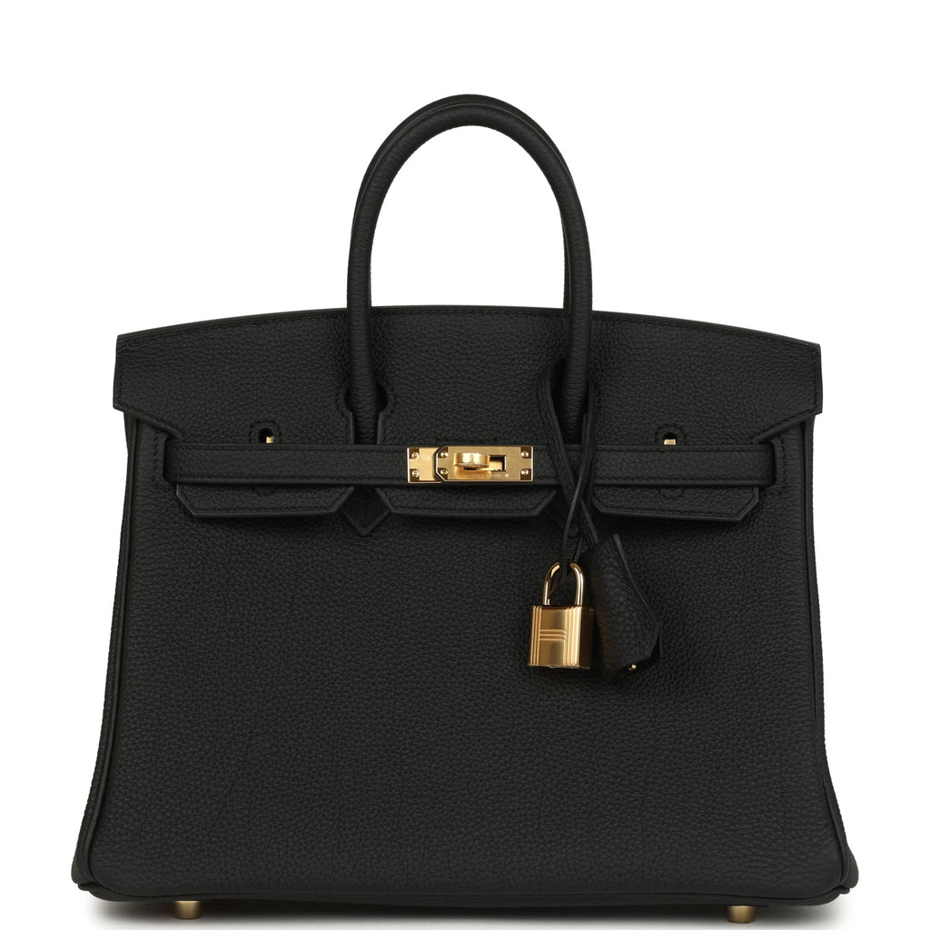Hermes Birkin 25 Black Togo Gold Hardware