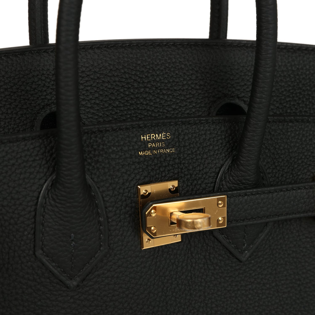 Hermes Birkin 25 Black Togo Gold Hardware