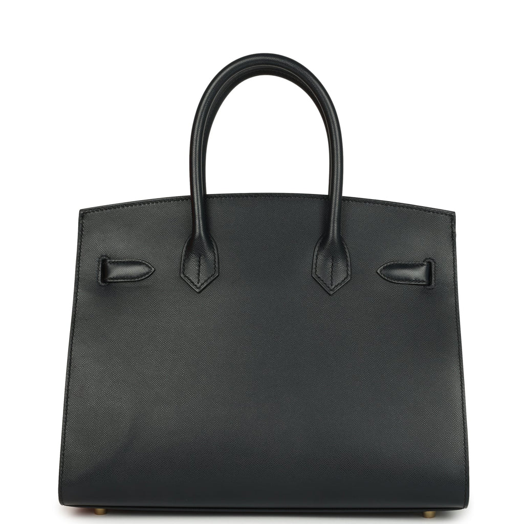 Pre-owned Hermes Birkin Sellier 30 Bleu Minuit Monsiuer Gold Hardware